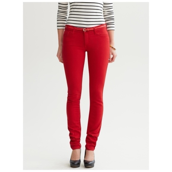 🚨FLASH SALE🚨 Banana Republic Red Skinny Jeans - Picture 1 of 7